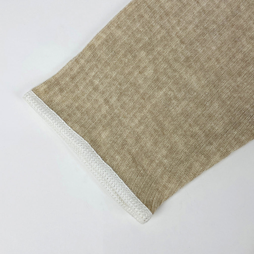 クリスチャンディオール ニット 長袖 カーディガン ロング丈 パイピング トップス カーディガン 綿 アクリル ベージュ レディース 【中古】brapp