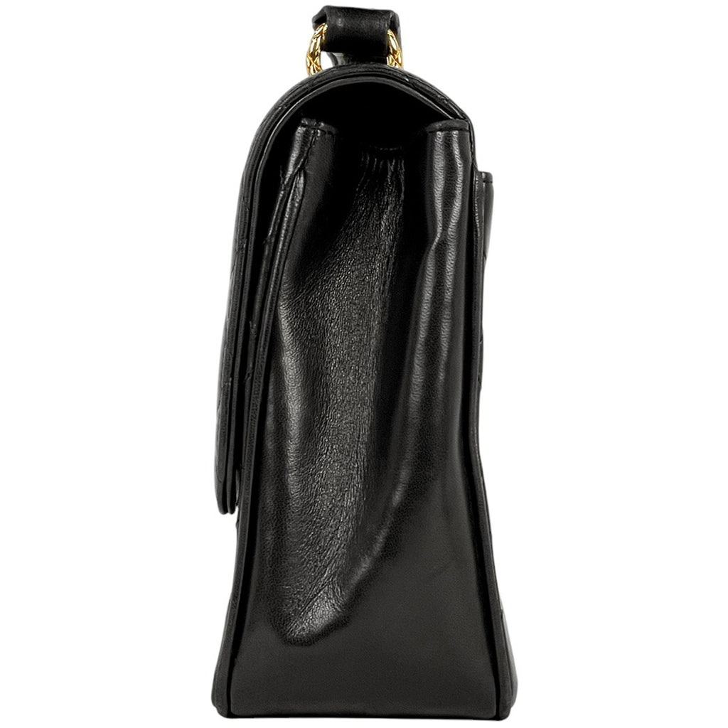 シャネル ココマーク ショルダーバッグ マトラッセ ショルダーバッグ レザー ブラック レディース 【中古】brbag