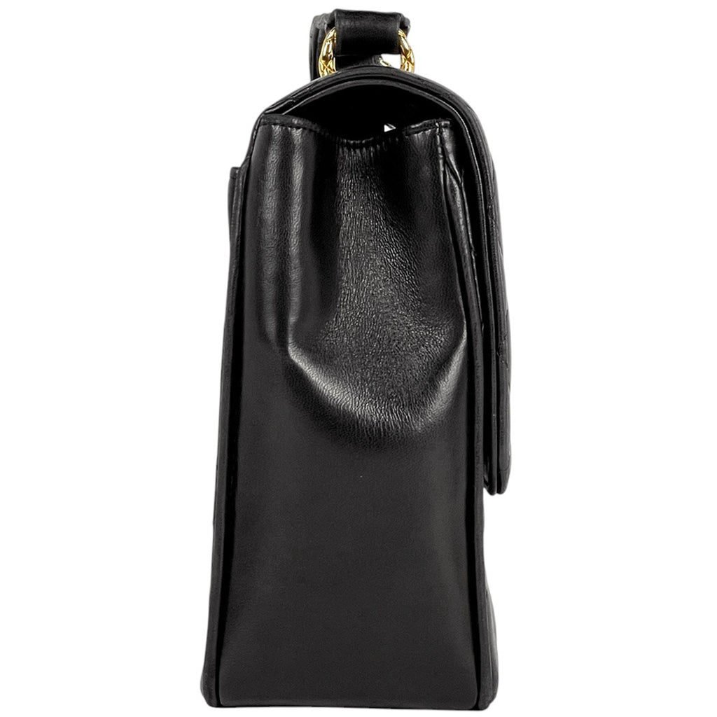 シャネル ココマーク ショルダーバッグ マトラッセ ショルダーバッグ レザー ブラック レディース 【中古】brbag