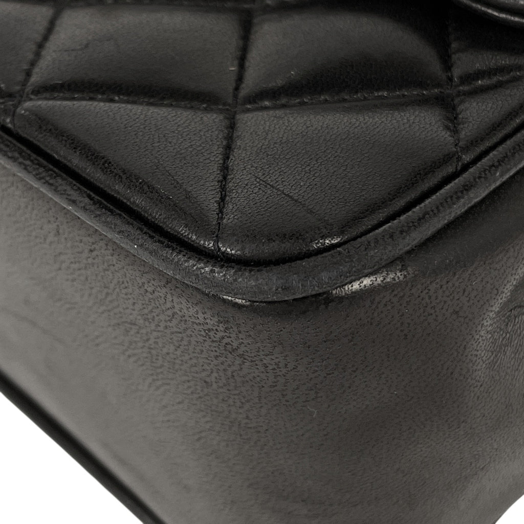 シャネル ココマーク ショルダーバッグ マトラッセ ショルダーバッグ レザー ブラック レディース 【中古】brbag