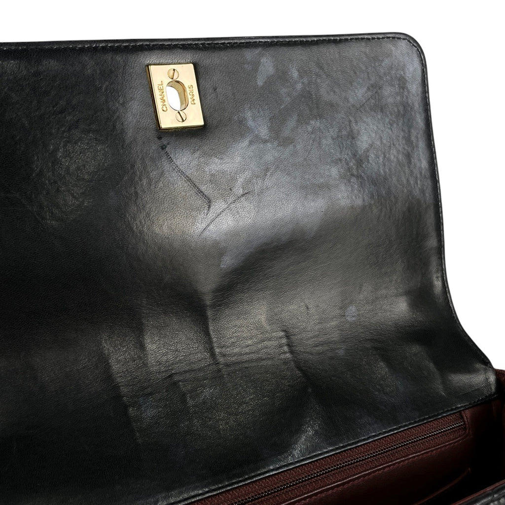 シャネル ココマーク ショルダーバッグ マトラッセ ショルダーバッグ レザー ブラック レディース 【中古】brbag