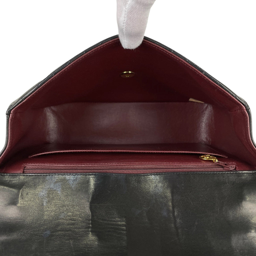 シャネル ココマーク ショルダーバッグ マトラッセ ショルダーバッグ レザー ブラック レディース 【中古】brbag