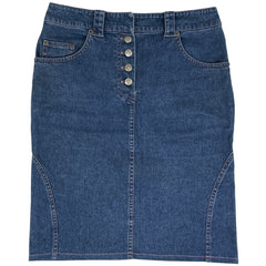 クリスチャンディオール ロゴボタン デニムスカート タイト ボトムス スカート 綿 ポリウレタン ブルー レディース 【中古】brapp