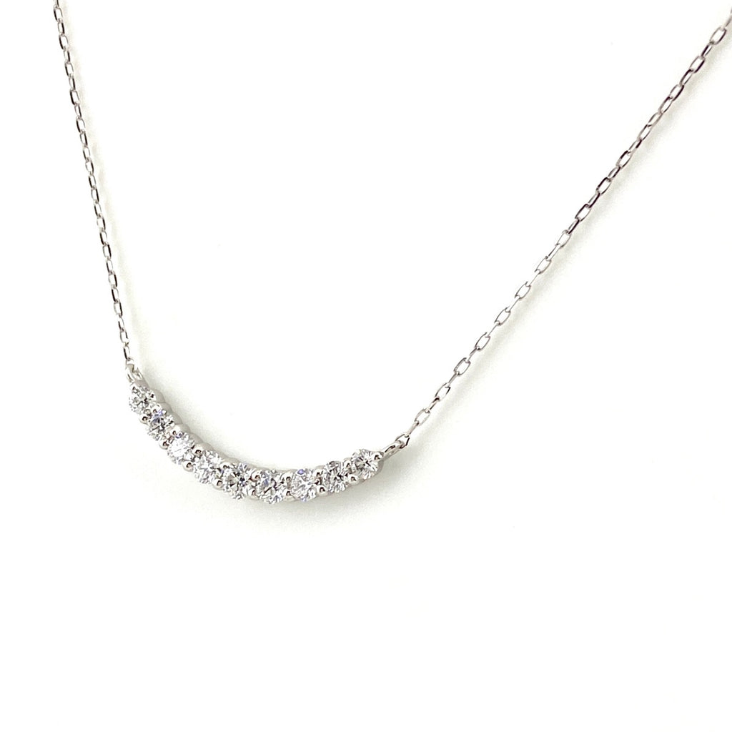 メレダイヤ デザインネックレス プラチナ ペンダント ネックレス Pt950 Pt850 ダイヤモンド レディース 【中古】nbjwl