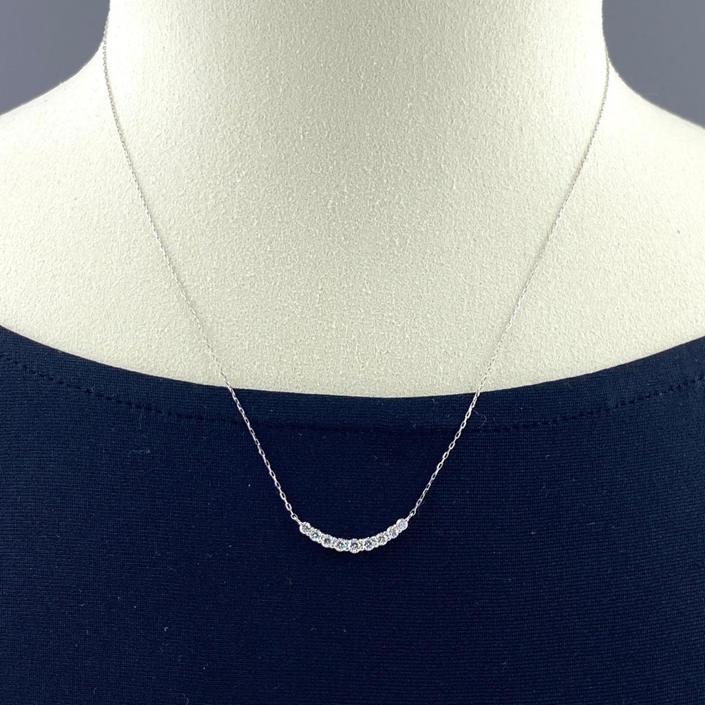 メレダイヤ デザインネックレス プラチナ ペンダント ネックレス Pt950 Pt850 ダイヤモンド レディース 【中古】nbjwl