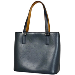 ルイ・ヴィトン ストックトン ショルダーバッグ トートバッグ モノグラムマット ブルー M55115 レディース 【中古】brbag