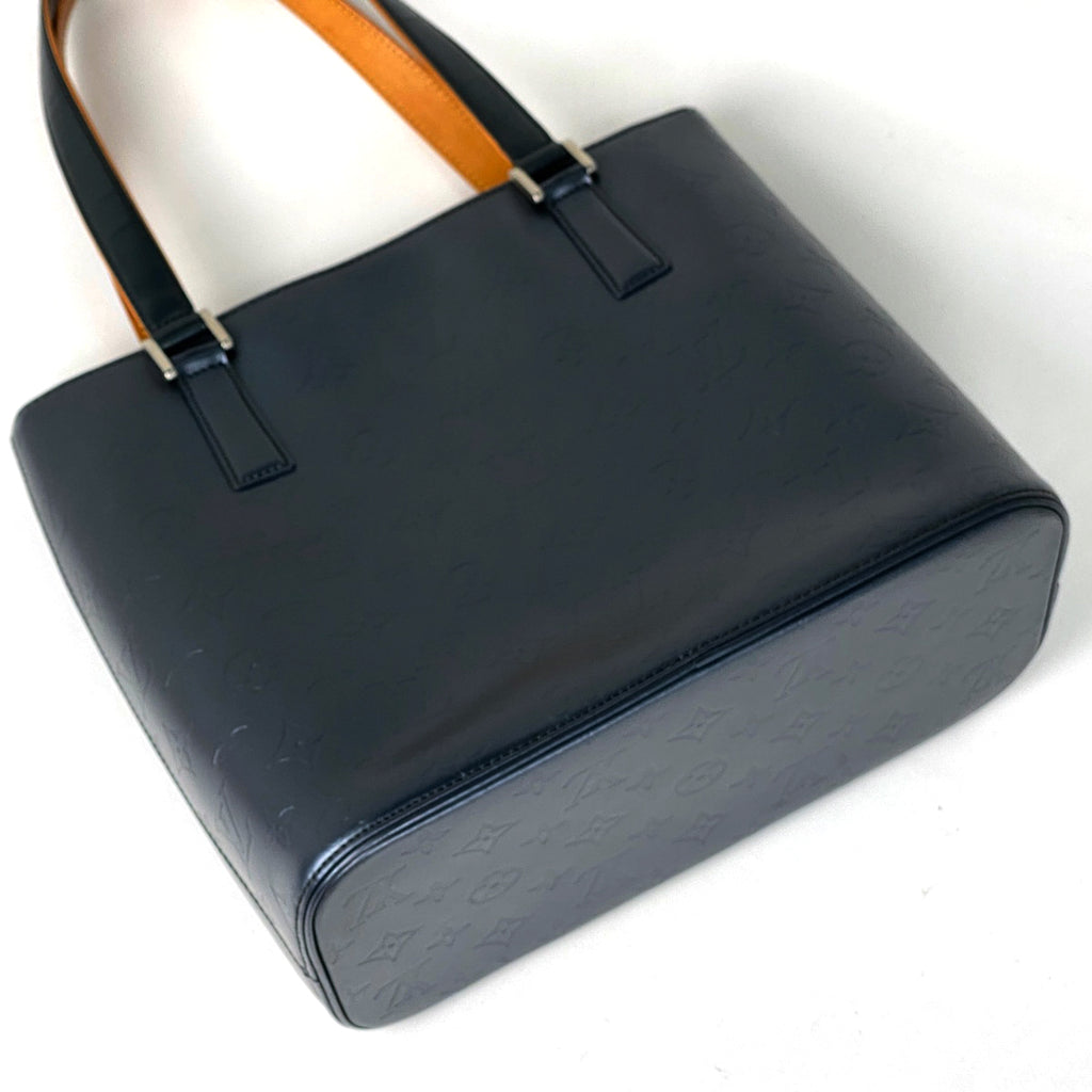 ルイ・ヴィトン ストックトン ショルダーバッグ トートバッグ モノグラムマット ブルー M55115 レディース 【中古】brbag