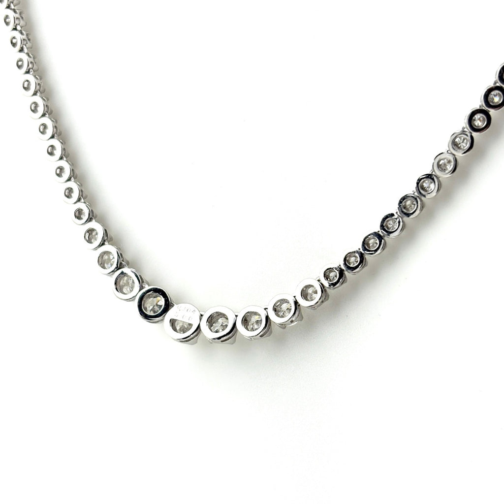 メレダイヤ デザインネックレス プラチナ ネックレス Pt850 ダイヤモンド レディース ノンブランドジュエリー 【中古】nbjwl