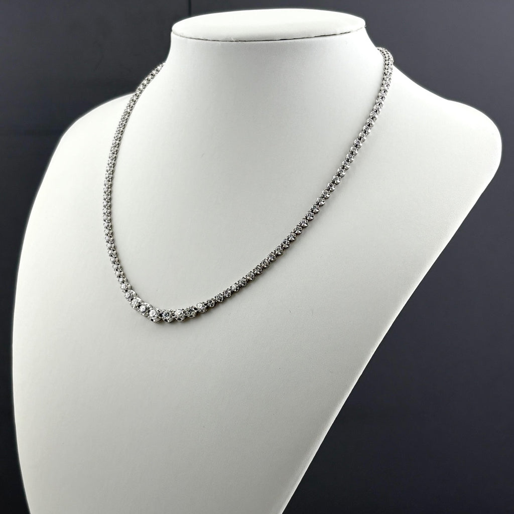 メレダイヤ デザインネックレス プラチナ ネックレス Pt850 ダイヤモンド レディース ノンブランドジュエリー 【中古】nbjwl