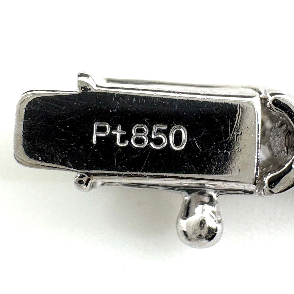 メレダイヤ デザインネックレス プラチナ ネックレス Pt850 ダイヤモンド レディース ノンブランドジュエリー 【中古】nbjwl