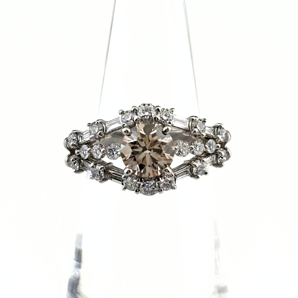 ダイヤモンド デザインリング プラチナ 指輪 メレダイヤ リング 10.5号 Pt900 ダイヤモンド レディース 【中古】nbjwl