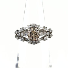 ダイヤモンド デザインリング プラチナ 指輪 メレダイヤ リング 10.5号 Pt900 ダイヤモンド レディース 【中古】nbjwl