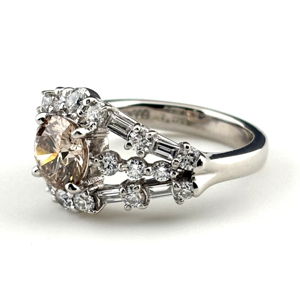 ダイヤモンド デザインリング プラチナ 指輪 メレダイヤ リング 10.5号 Pt900 ダイヤモンド レディース 【中古】nbjwl