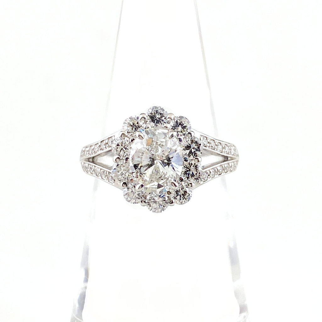 ダイヤモンド デザインリング プラチナ 指輪 メレダイヤ リング 10.5号 Pt900 ダイヤモンド レディース 【中古】nbjwl