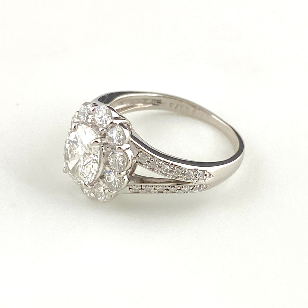 ダイヤモンド デザインリング プラチナ 指輪 メレダイヤ リング 10.5号 Pt900 ダイヤモンド レディース 【中古】nbjwl