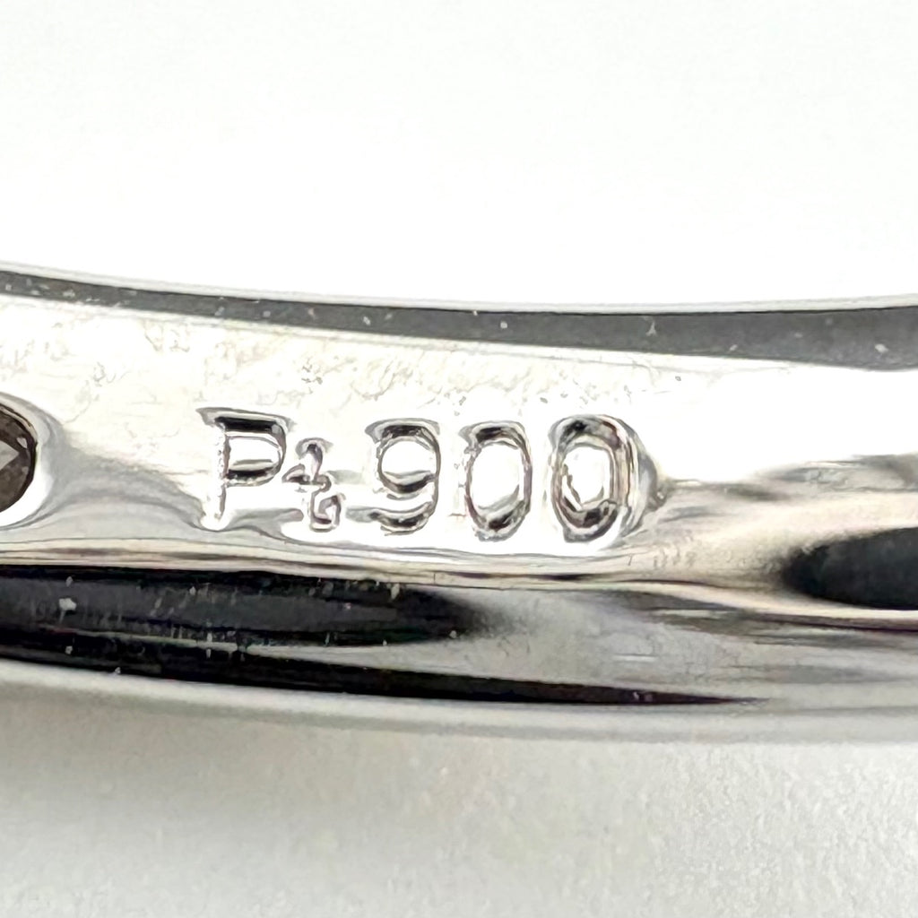 ブラックオパール デザインリング プラチナ 指輪 メレダイヤ リング 10号 Pt900 ブラックオパール ダイヤモンド レディース 【中古】nbjwl