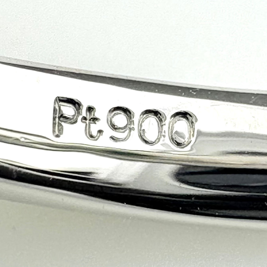 翡翠 デザインリング プラチナ 指輪 メレダイヤ リング 9号 Pt900 ヒスイ ダイヤモンド レディース 【中古】nbjwl