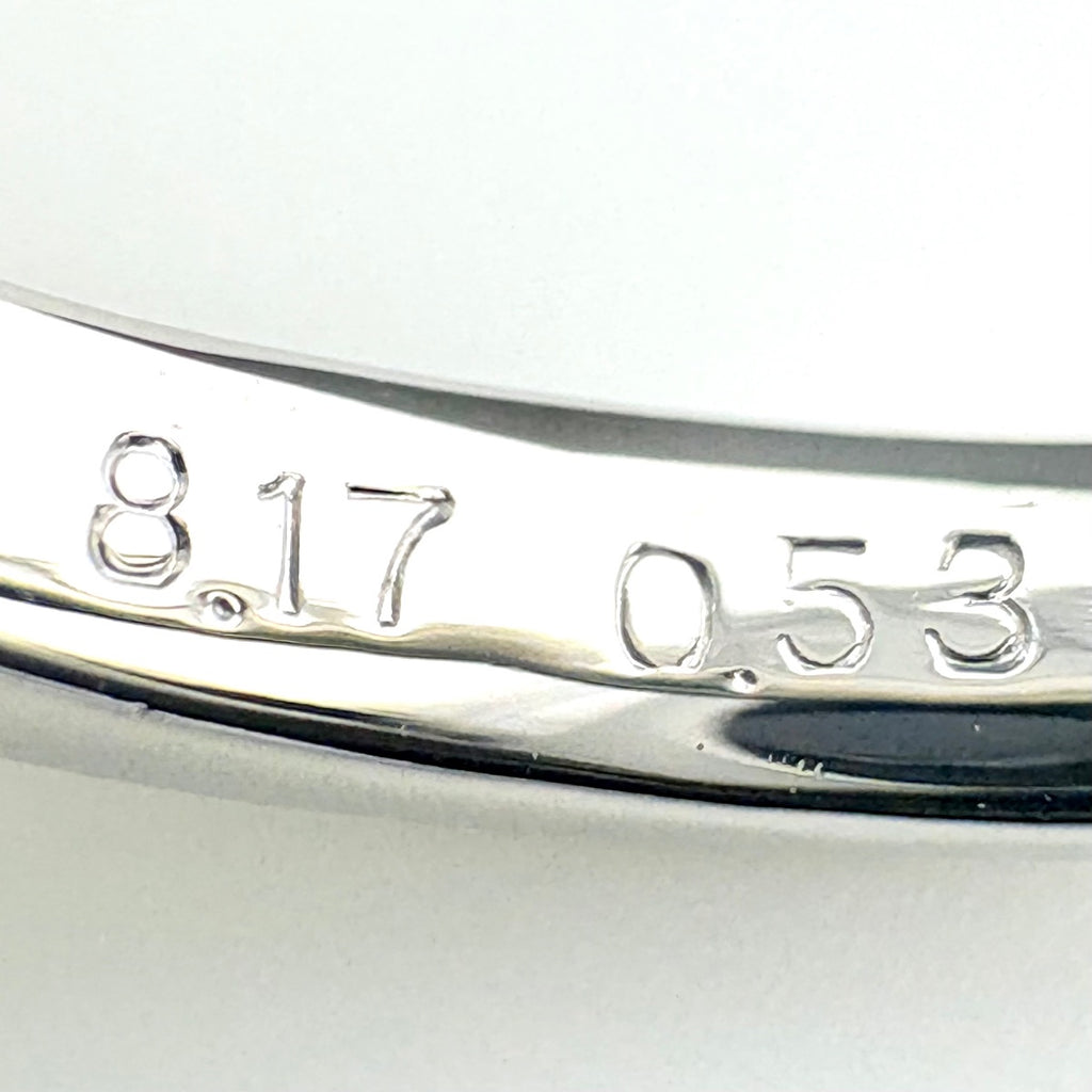 翡翠 デザインリング プラチナ 指輪 メレダイヤ リング 9号 Pt900 ヒスイ ダイヤモンド レディース 【中古】nbjwl