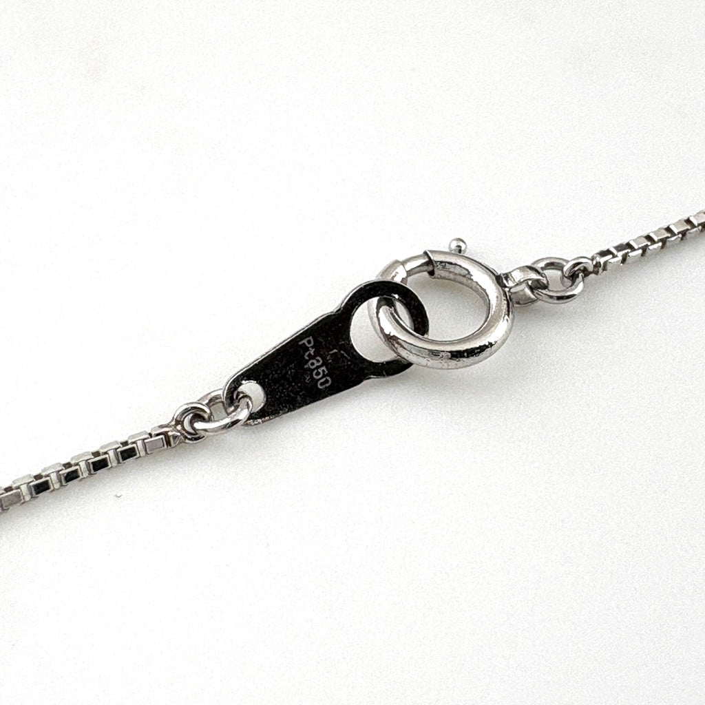 フラワーモチーフ デザインネックレス プラチナ ペンダント メレダイヤ 花 ネックレス Pt900 Pt850 ダイヤモンド レディース 【中古】nbjwl