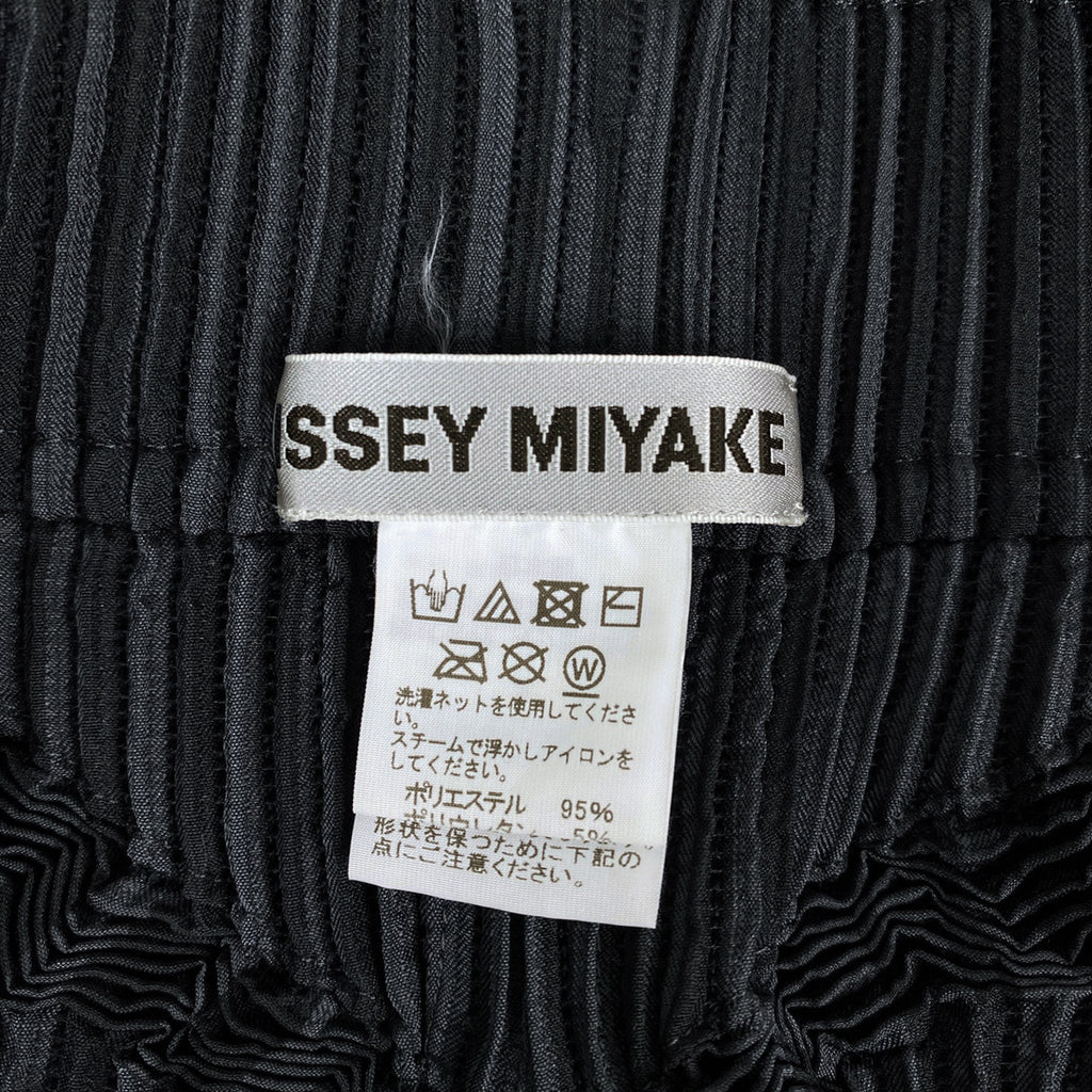 イッセイミヤケ デザイン プリーツ ジャケット カーディガン ストレッチ アウター その他ジャケット ポリエステル ポリウレタン ブラック ダークグレー レディース 【中古】brapp