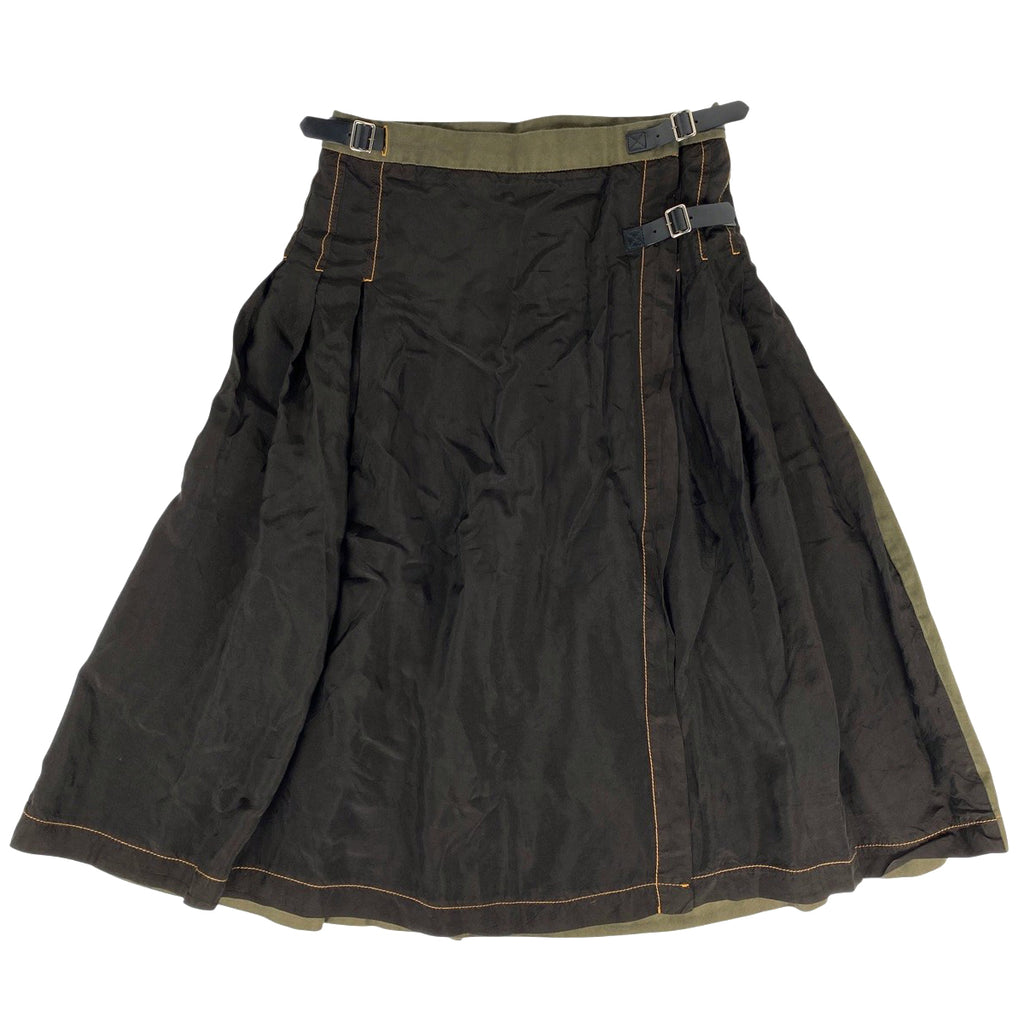 コムデギャルソン トリコ ミモレスカート 巻きスカート tricot ボトムス スカート ブラック グリーン レディース 【中古】brapp