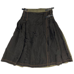 コムデギャルソン トリコ ミモレスカート 巻きスカート tricot ボトムス スカート ブラック グリーン レディース 【中古】brapp