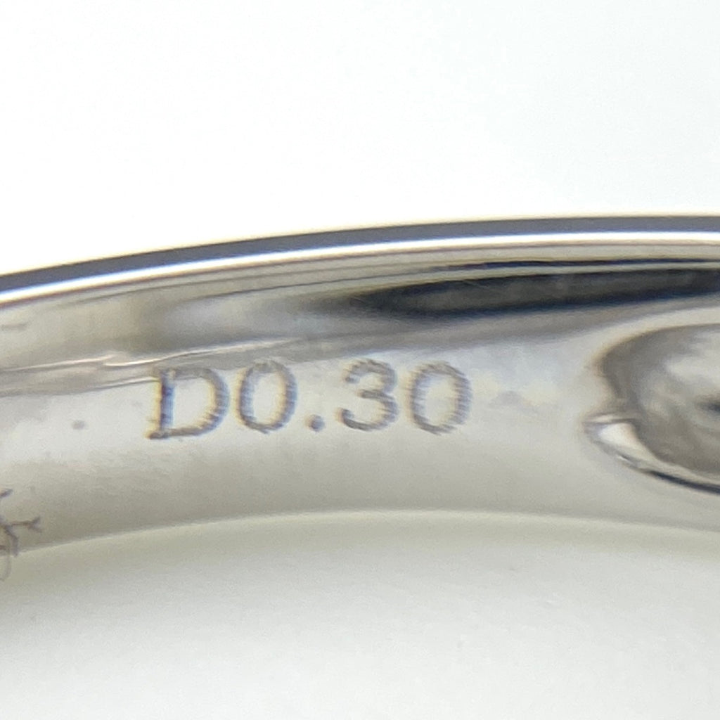 メレダイヤ デザインリング WG ホワイトゴールド 指輪 リング 15号 K18 WG ダイヤモンド レディース 【中古】nbjwl