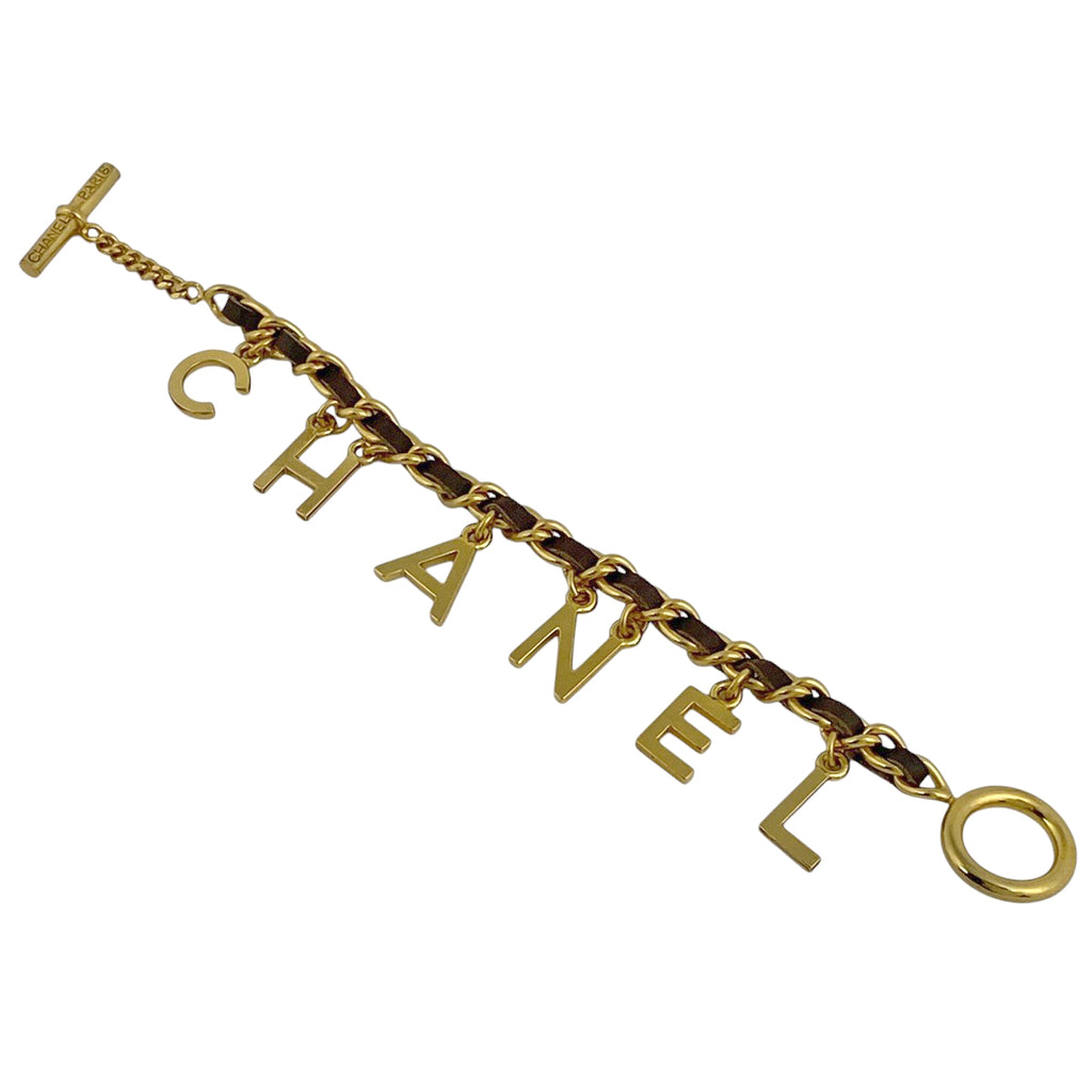 シャネル ロゴ チャーム ブレスレット ココマーク ブレスレット GP ゴールド レディース 【中古】bracc