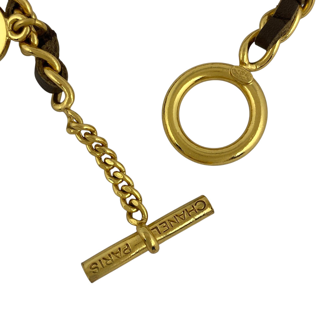 シャネル ロゴ チャーム ブレスレット ココマーク ブレスレット GP ゴールド レディース 【中古】bracc