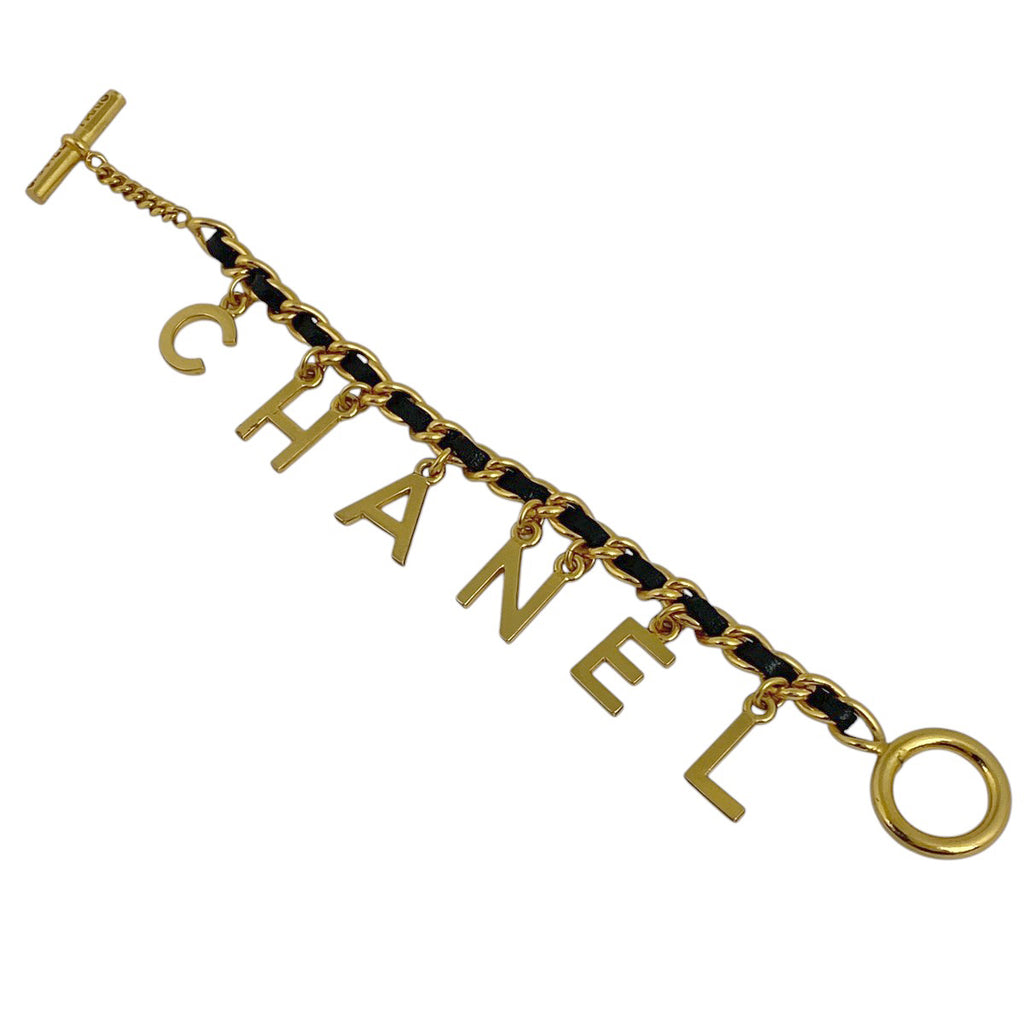 シャネル ロゴ チャーム ブレスレット ココマーク ブレスレット GP ゴールド レディース 【中古】bracc