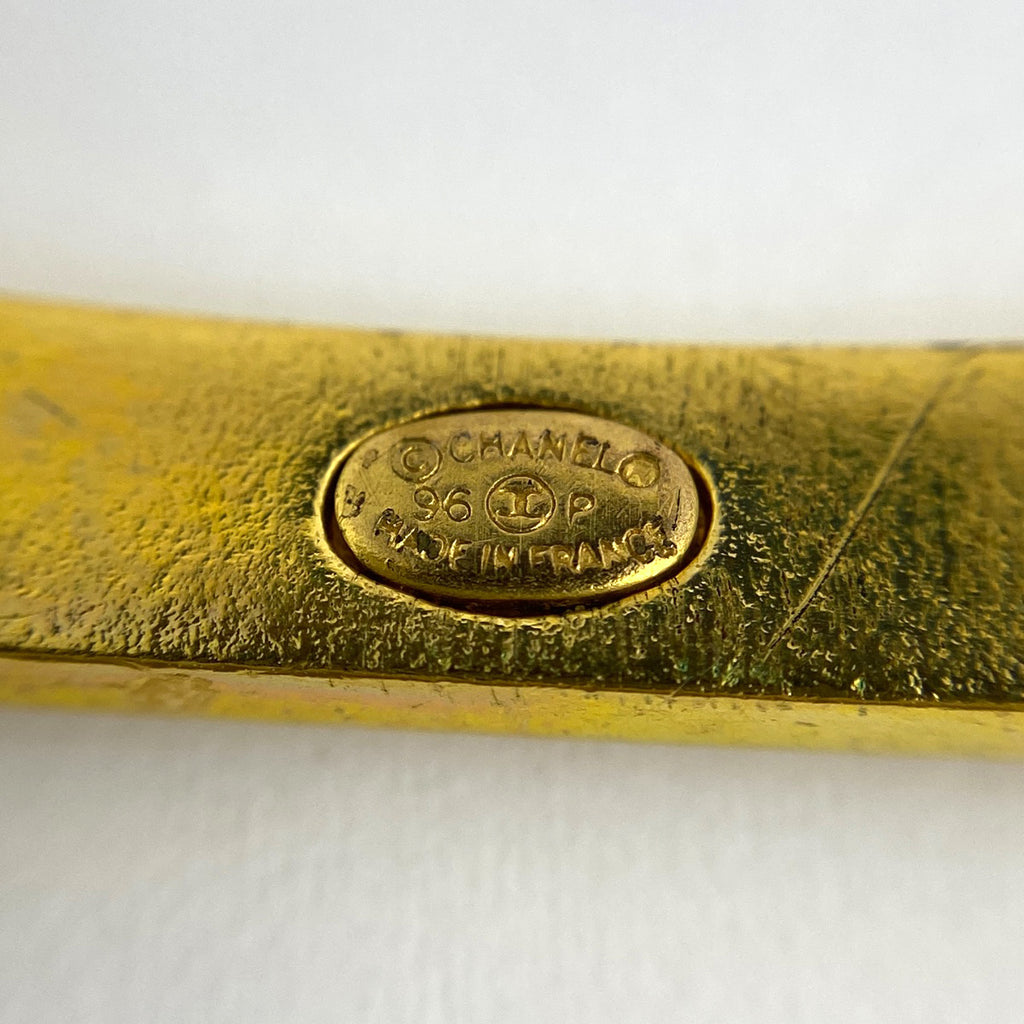 シャネル ロゴ プレート ブレスレット ココマーク ブレスレット GP ゴールド レディース 【中古】bracc