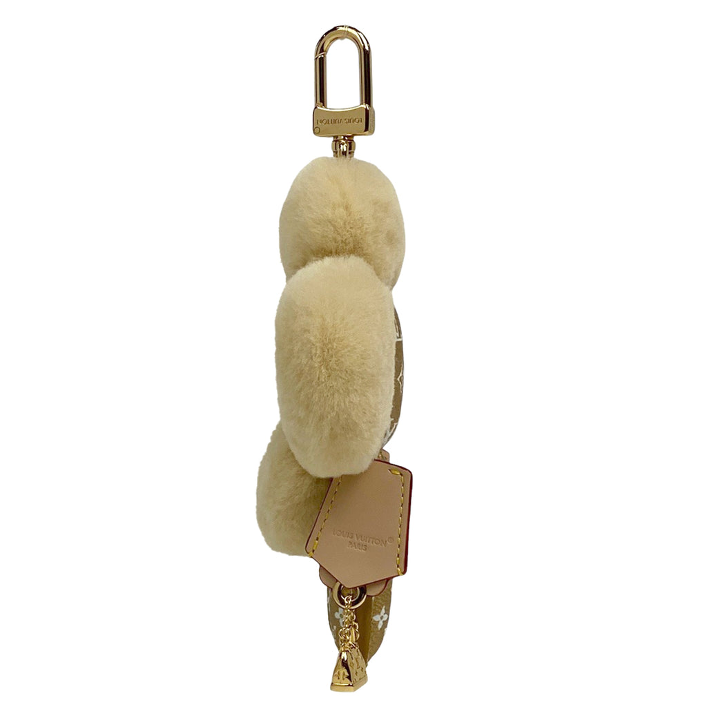 ルイ・ヴィトン ヴィヴィエンヌ ファッショニスタ モノグラム フラワー バッグチャーム レザー ミンク ゴールド ベージュ M01739 レディース 【中古】brbag