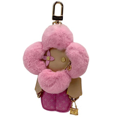 ルイ・ヴィトン ヴィヴィエンヌ ファッショニスタ モノグラム フラワー バッグチャーム レザー ミンク ピンク MO1737 レディース 【中古】brbag