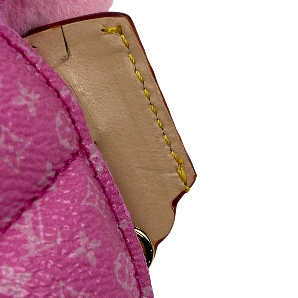 ルイ・ヴィトン ヴィヴィエンヌ ファッショニスタ モノグラム フラワー バッグチャーム レザー ミンク ピンク MO1737 レディース 【中古】brbag