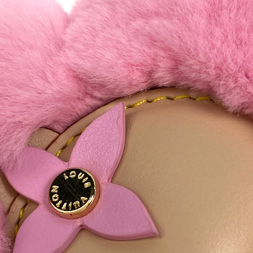 ルイ・ヴィトン ヴィヴィエンヌ ファッショニスタ モノグラム フラワー バッグチャーム レザー ミンク ピンク MO1737 レディース 【中古】brbag