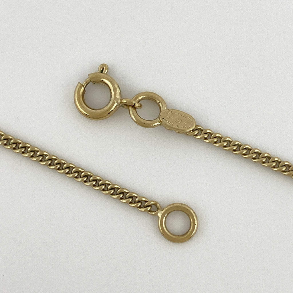 シャネル ココマーク ラインストーン ネックレス スイング リップ ネックレス GP ゴールド レディース 【中古】bracc