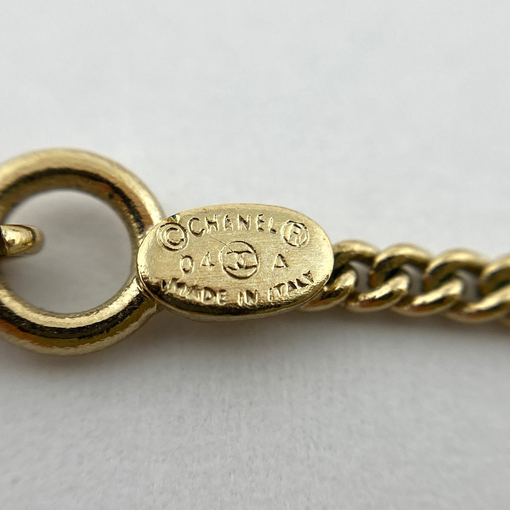 シャネル ココマーク ラインストーン ネックレス スイング リップ ネックレス GP ゴールド レディース 【中古】bracc