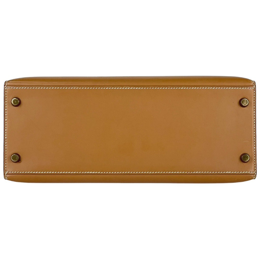 エルメス ケリー 28 外縫い ハンドバッグ ヴァッシュ ブラウン V レディース 【中古】brbag