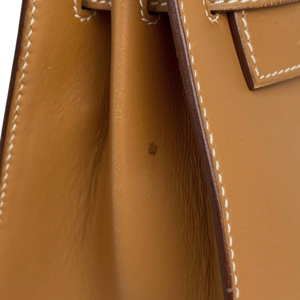 エルメス ケリー 28 外縫い ハンドバッグ ヴァッシュ ブラウン V レディース 【中古】brbag