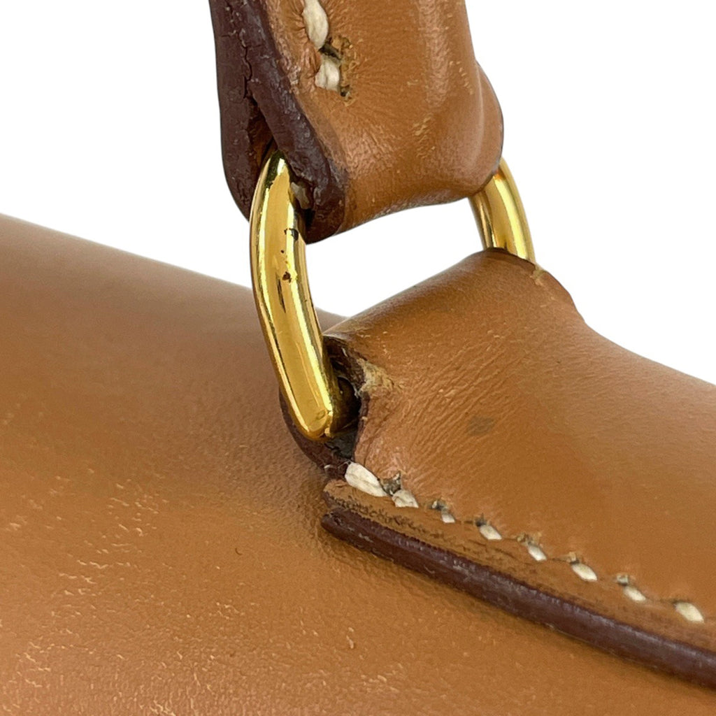 エルメス ケリー 28 外縫い ハンドバッグ ヴァッシュ ブラウン V レディース 【中古】brbag