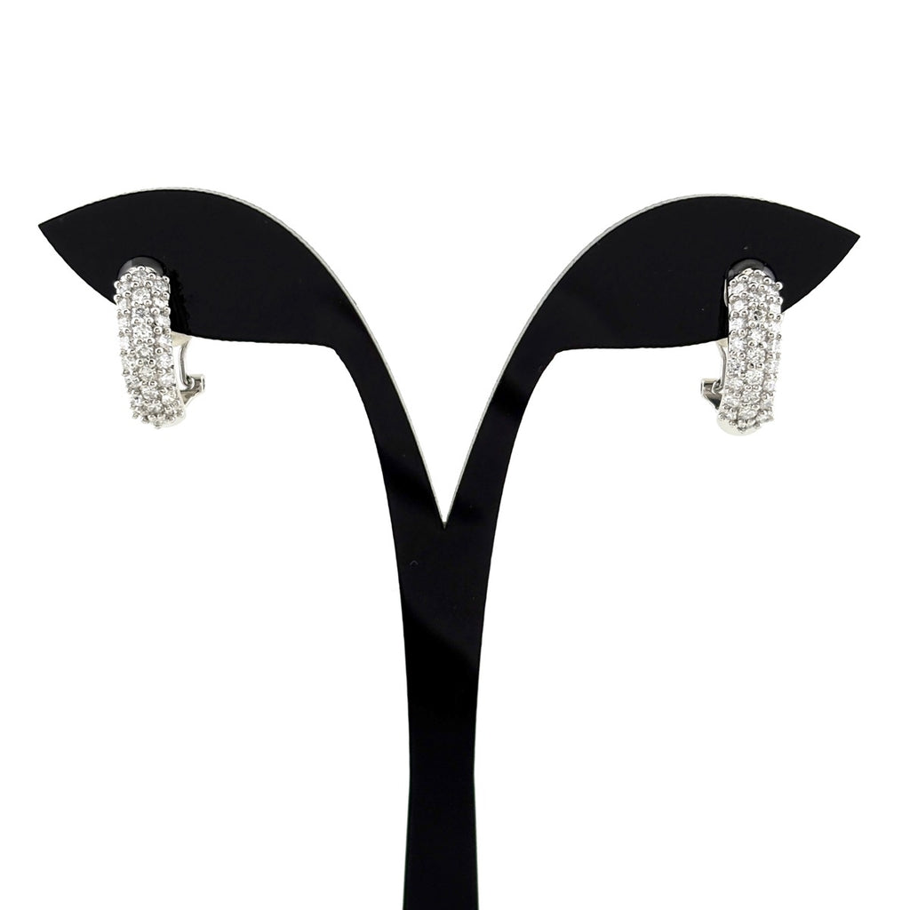 メレダイヤ デザインイヤリング プラチナ イヤリング Pt900 ダイヤモンド レディース 【中古】nbjwl