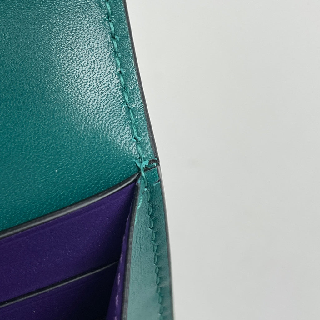 ブルガリ セルペンティ 二つ折り 長財布 スネーク 長財布 レザー グリーン レディース 【中古】brbag