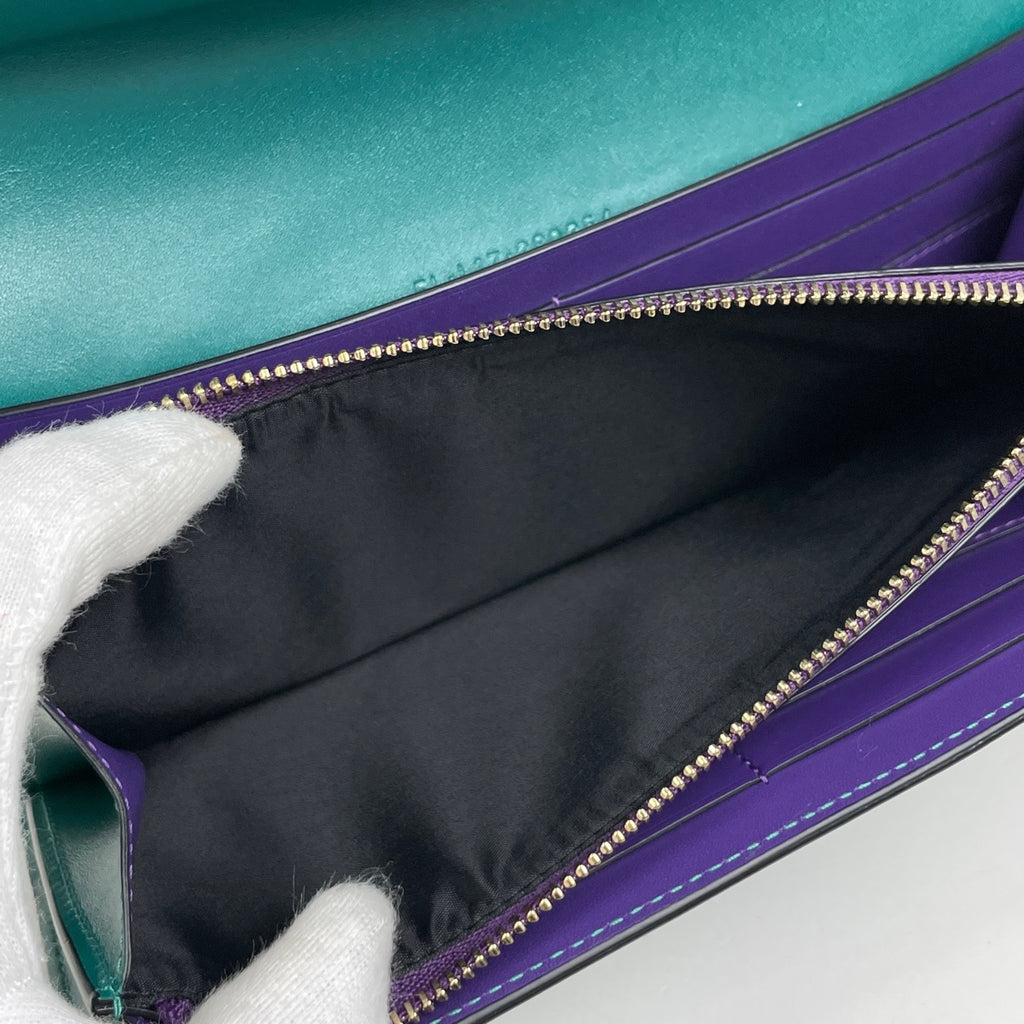 ブルガリ セルペンティ 二つ折り 長財布 スネーク 長財布 レザー グリーン レディース 【中古】brbag