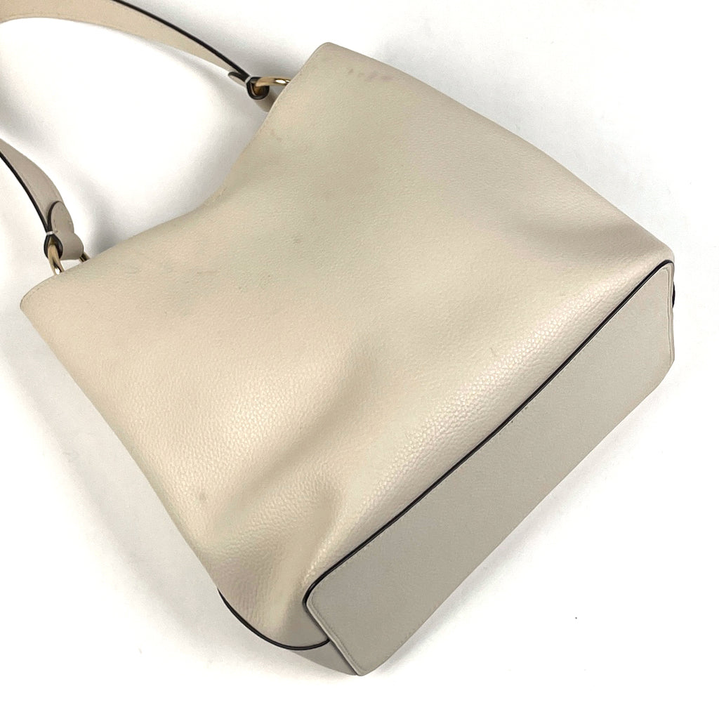 コーチ ロゴ ハンドバッグ 2WAY ショルダーバッグ 2wayバッグ レザー アイボリー 91122 レディース 【中古】brbag