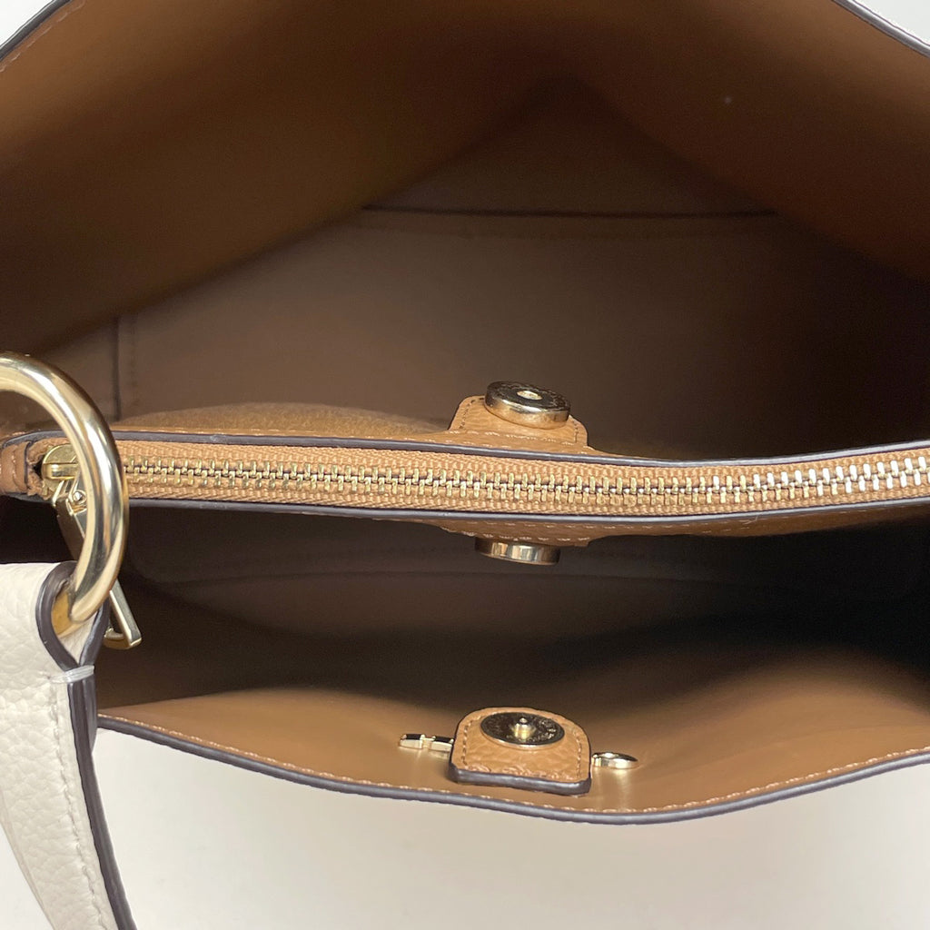 コーチ ロゴ ハンドバッグ 2WAY ショルダーバッグ 2wayバッグ レザー アイボリー 91122 レディース 【中古】brbag