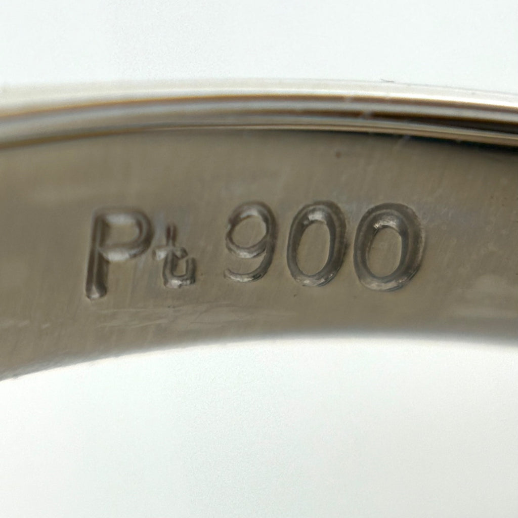 エメラルド デザインリング プラチナ 指輪 メレダイヤ リング 12号 Pt900 エメラルド ダイヤモンド レディース 【中古】nbjwl