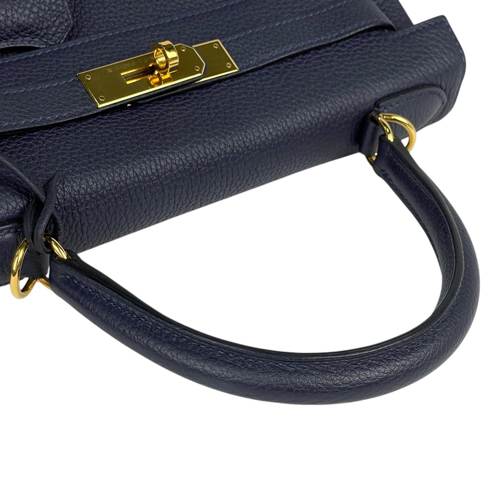 エルメス ケリー 28 内縫い 2WAY ショルダーバッグ ハンドバッグ トリヨンクレマンス ブルーニュイ C レディース 【中古】brbag