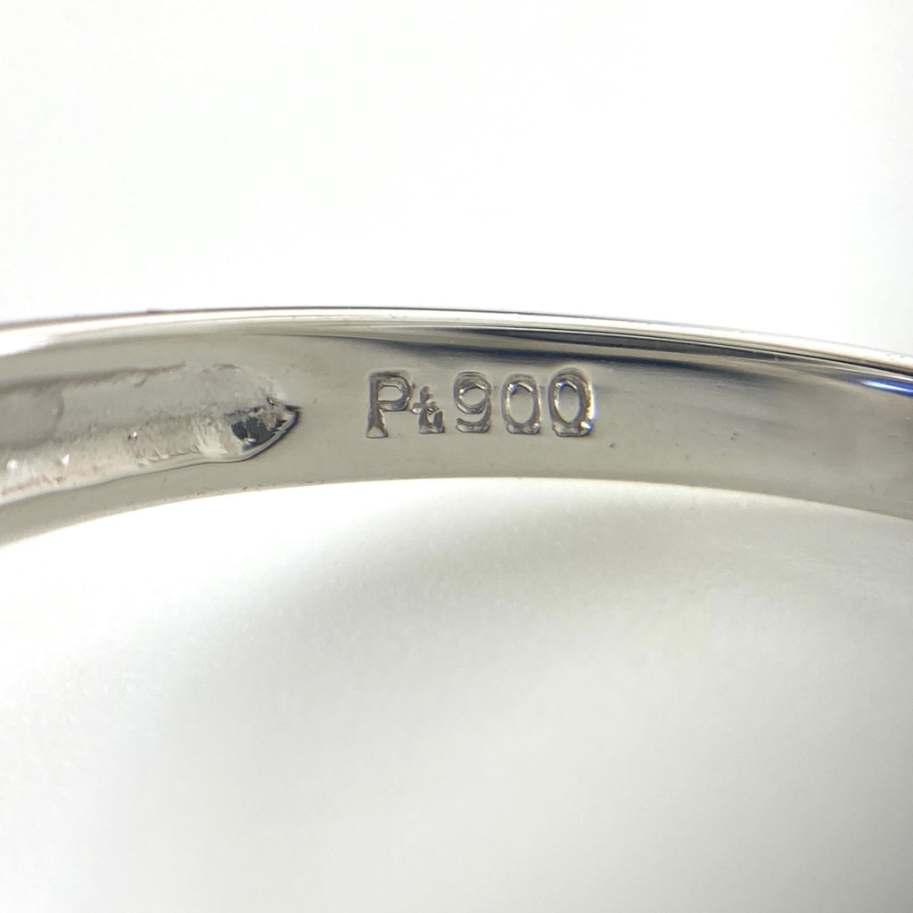 サファイア デザインリング プラチナ 指輪 メレダイヤ リング 12号 Pt900 サファイア ダイヤモンド レディース 【中古】nbjwl