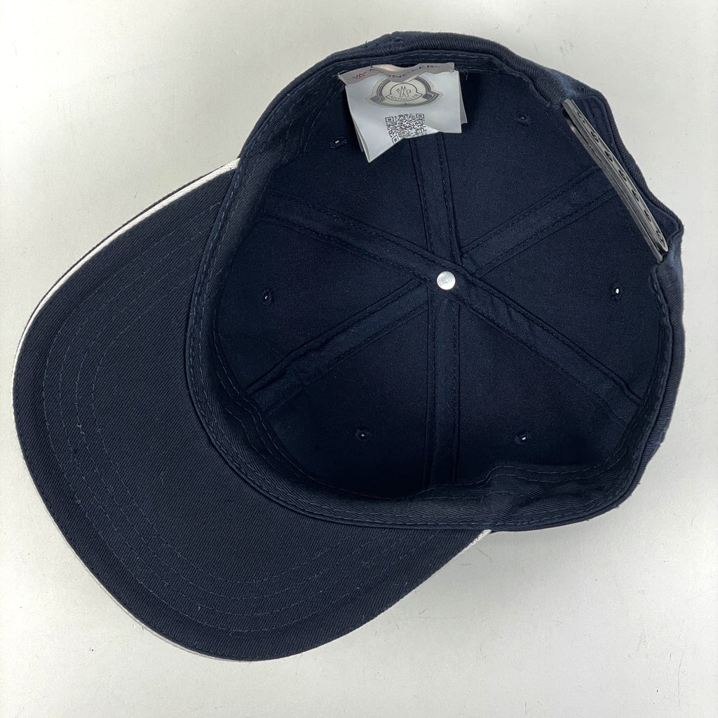 モンクレール ベレット キャップ BERRETTO ベースボールキャップ 帽子 キャップ 綿 ネイビー レディース 【中古】brapp