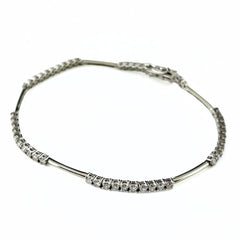 メレダイヤ デザインブレスレット 腕輪 ブレスレット K18 ダイヤモンド レディース ノンブランドジュエリー 【中古】nbjwl